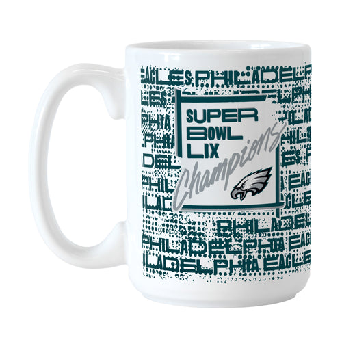 Product Image for Philadelphia Eagles Super Bowl 59 Champions 15oz Roster Sublimated Mug