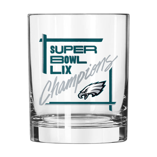 Product Image for Philadelphia Eagles Super Bowl 59 Champions 14oz Rocks Glass