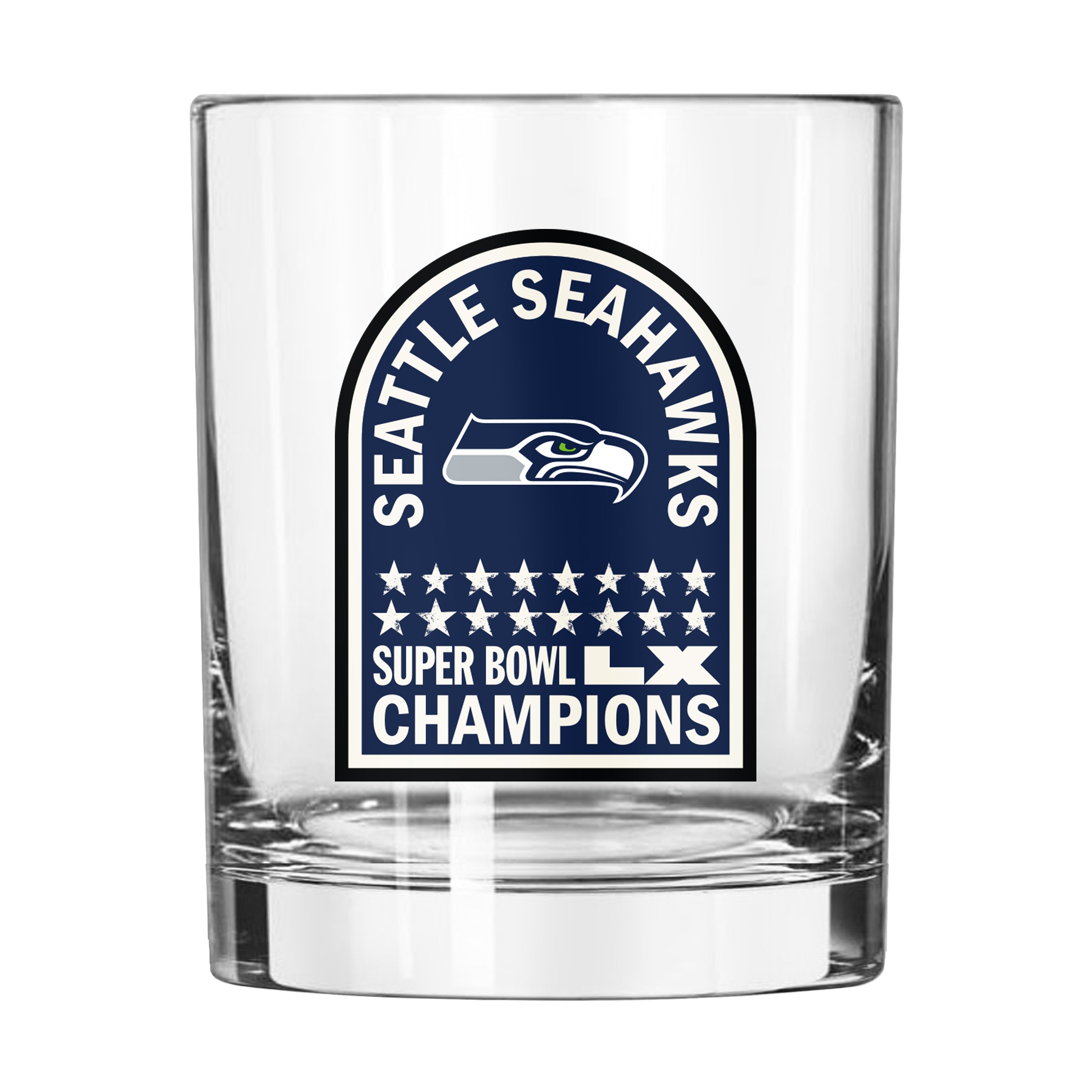 Seattle Seahawks 2026 Super Bowl Champions 14oz Rocks Glass - Logo Brands