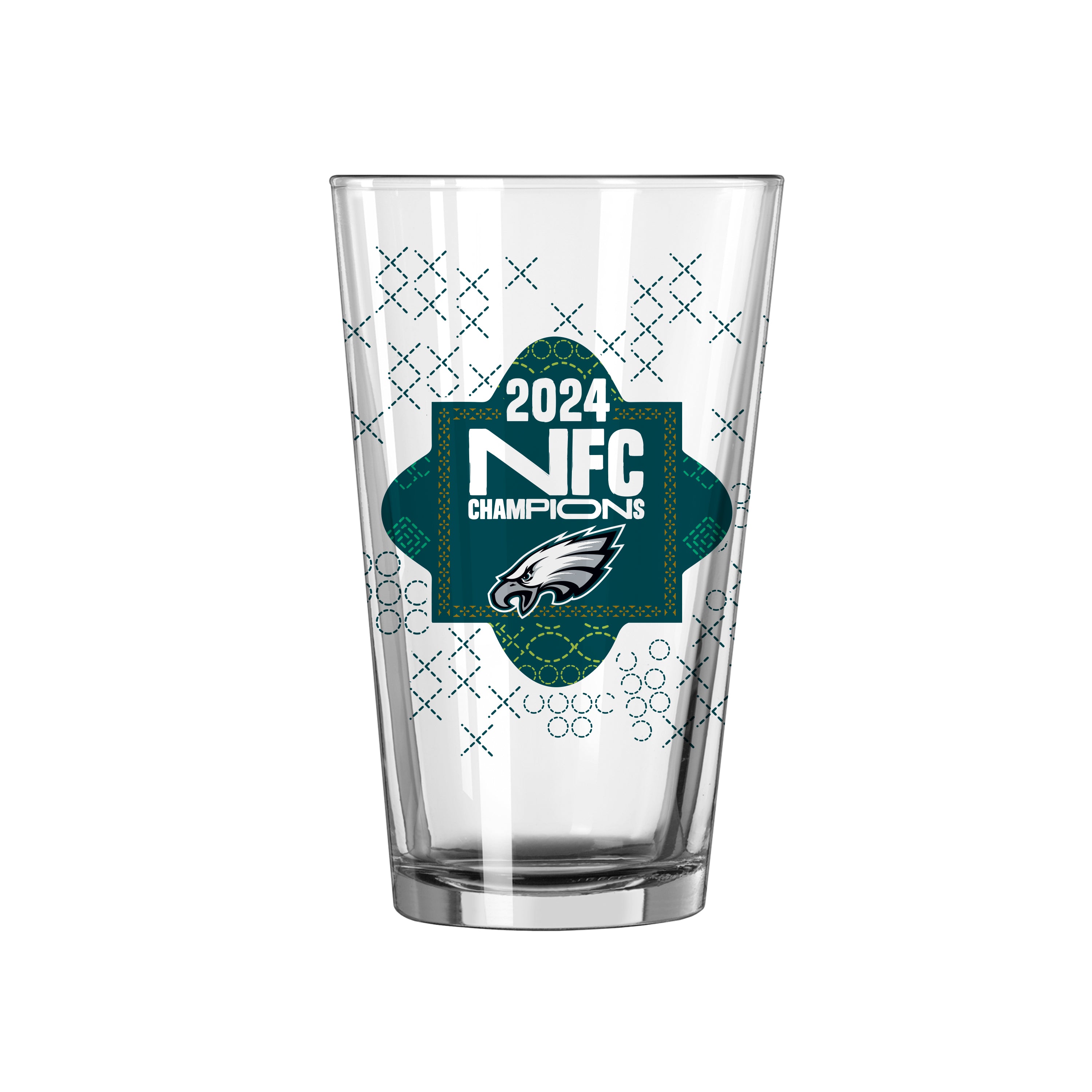 Philadelphia Eagles Conference Champs 16oz Roster Pint Glass