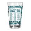 Philadelphia Eagles Super Bowl 59 Champions 16oz Roster Pint Glass