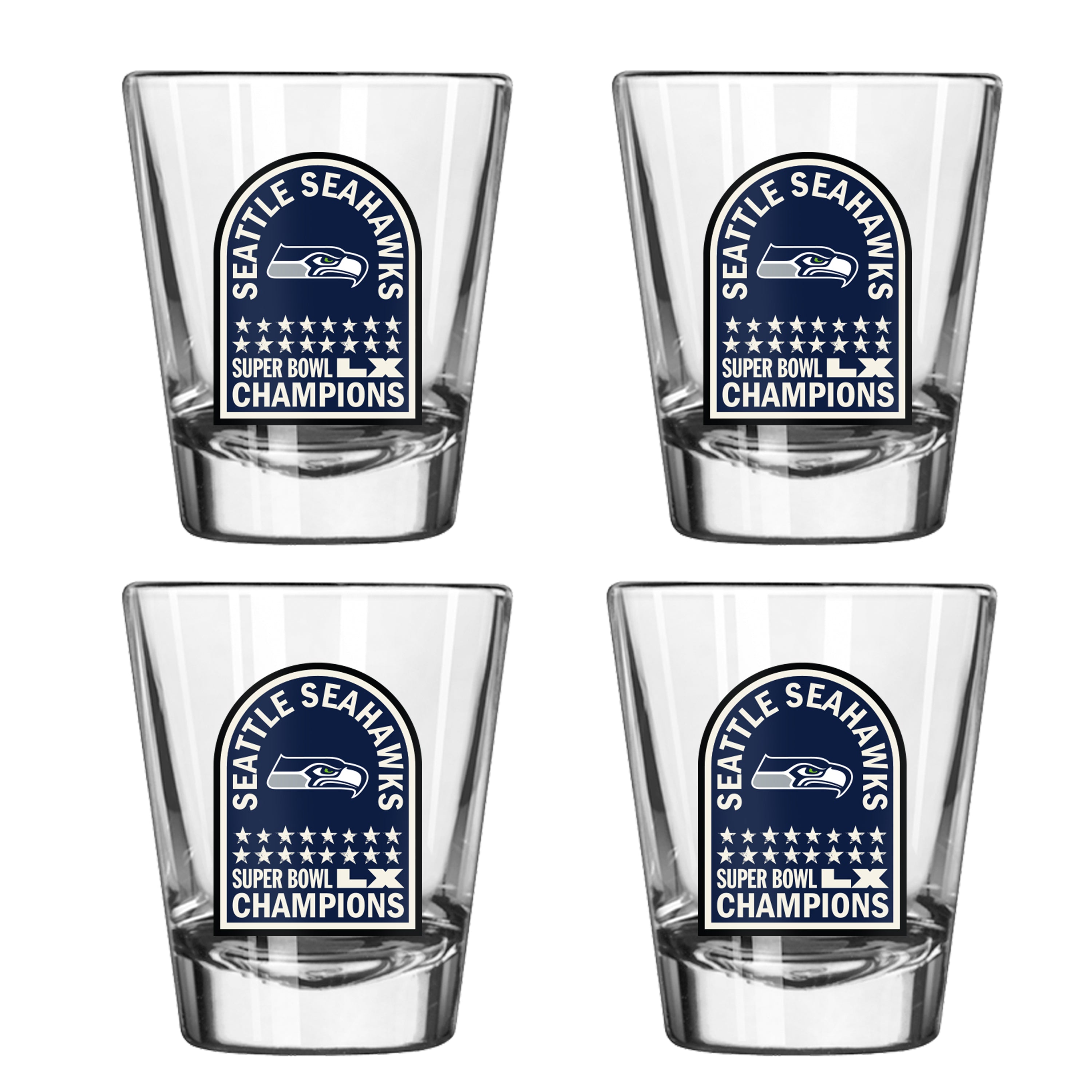 Seattle Seahawks 2026 Super Bowl Champions 2oz Shot Glass - Logo Brands