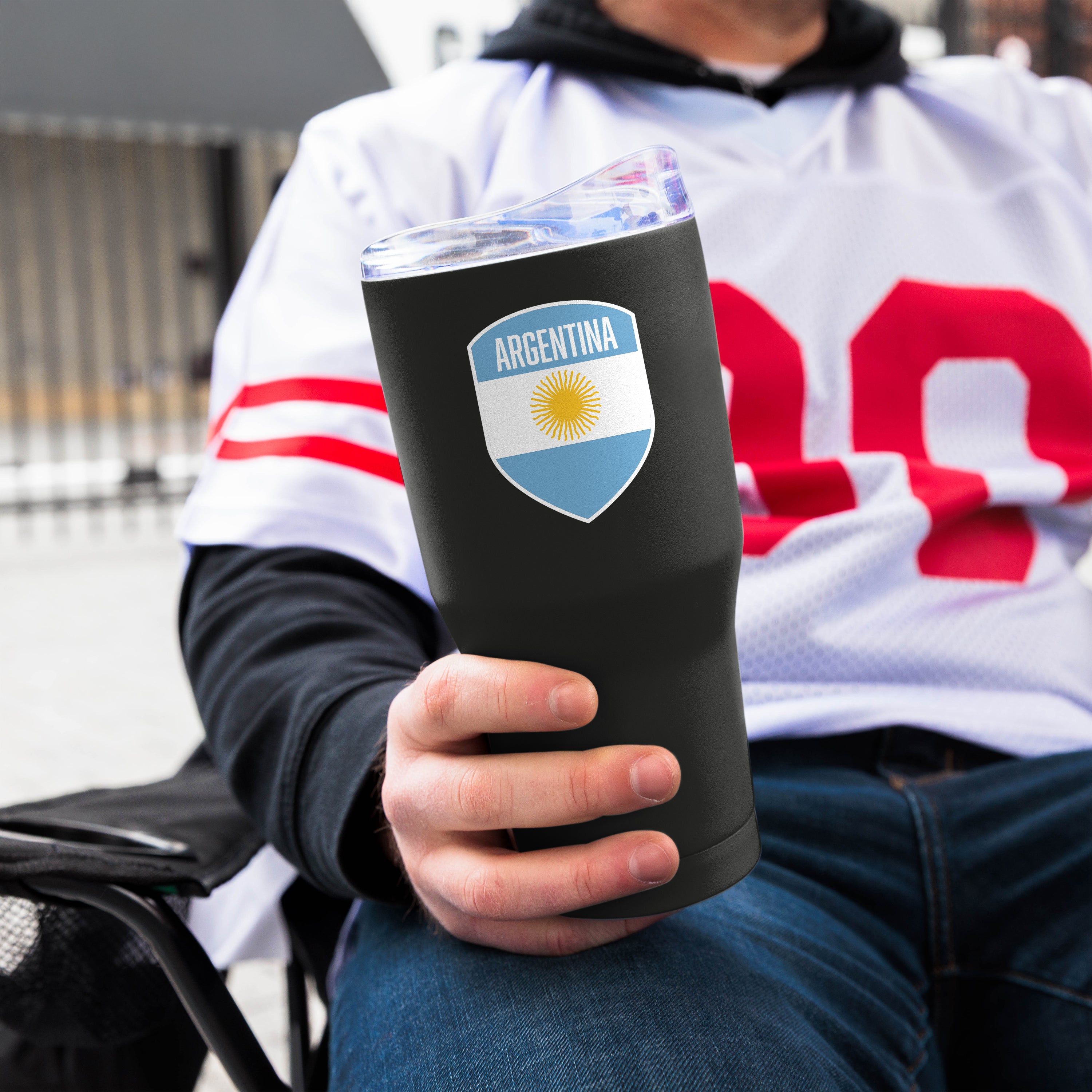 Argentina 30oz Flipside Powder Coat Tumbler