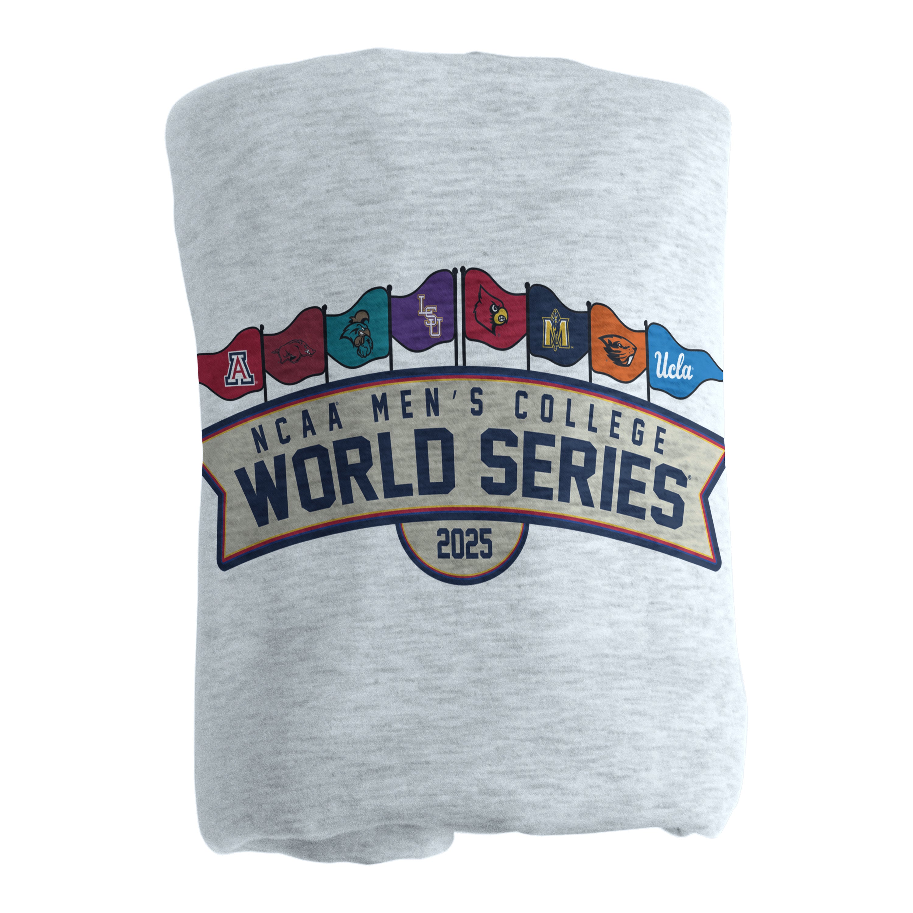 2025 NCAA Mens Baseball 8 Team Sublimated Sweatshirt Blanket