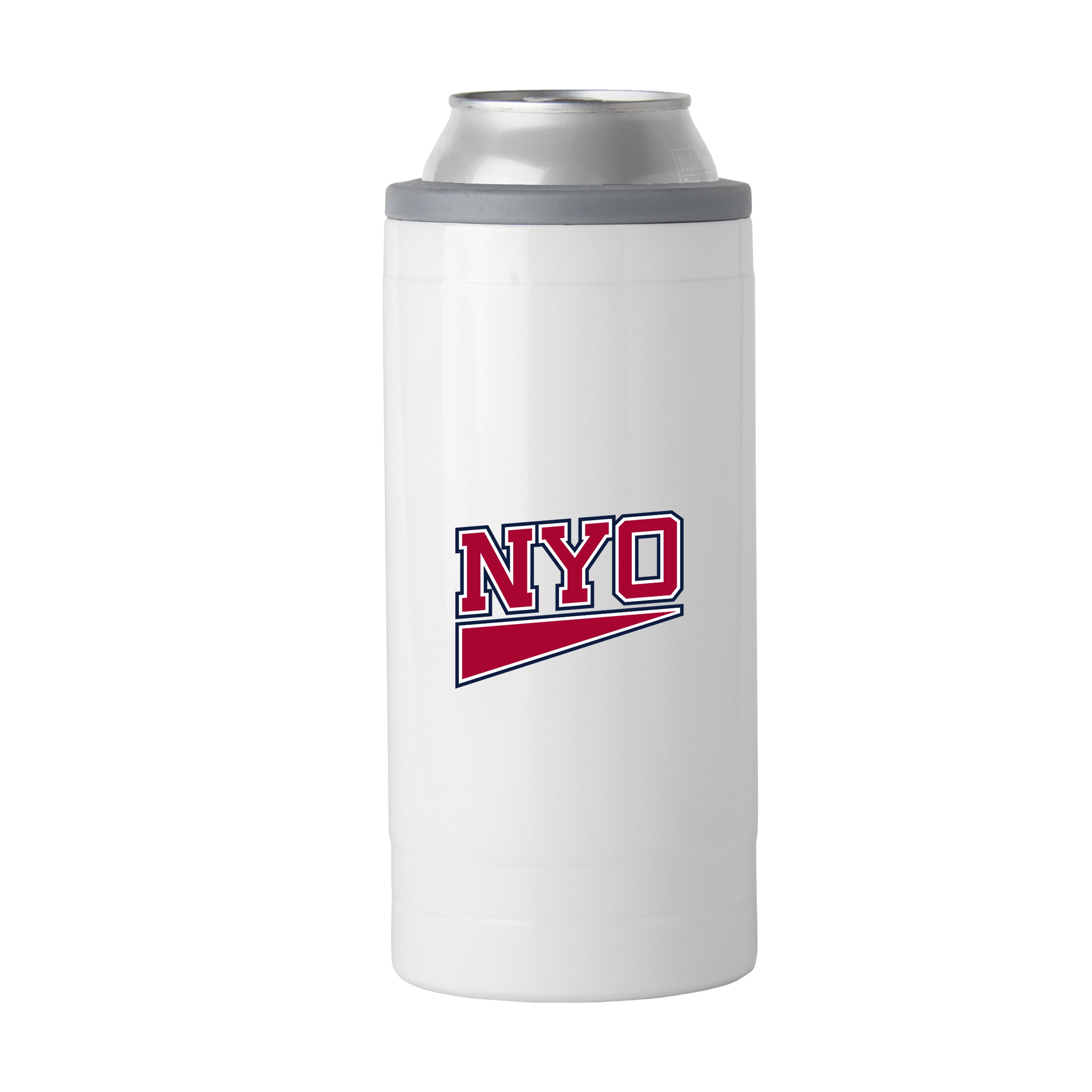 NYO White 12oz Slim Can Coolie