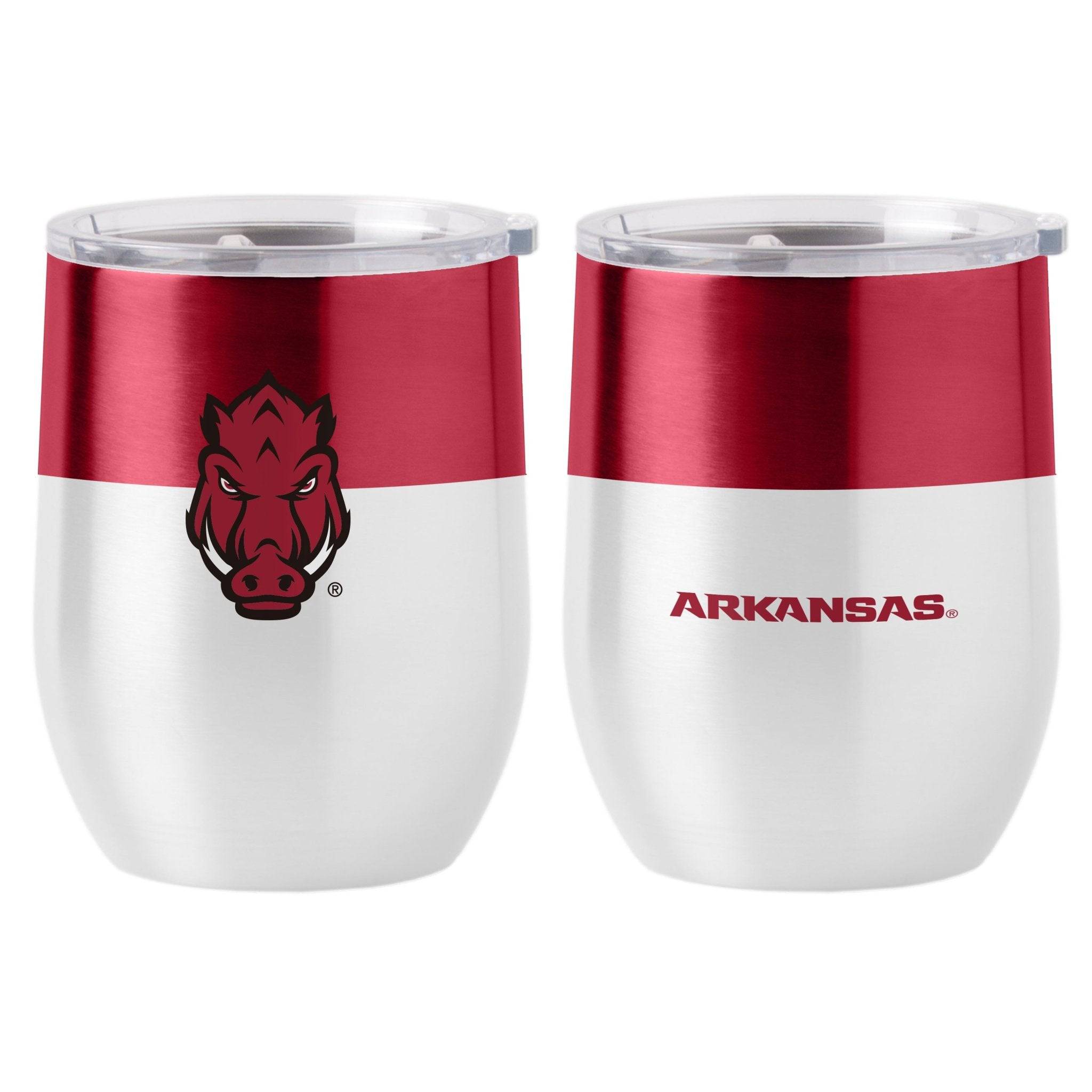 Arkansas 16oz Colorblock Stainless Curved Beverage - Logo Brands