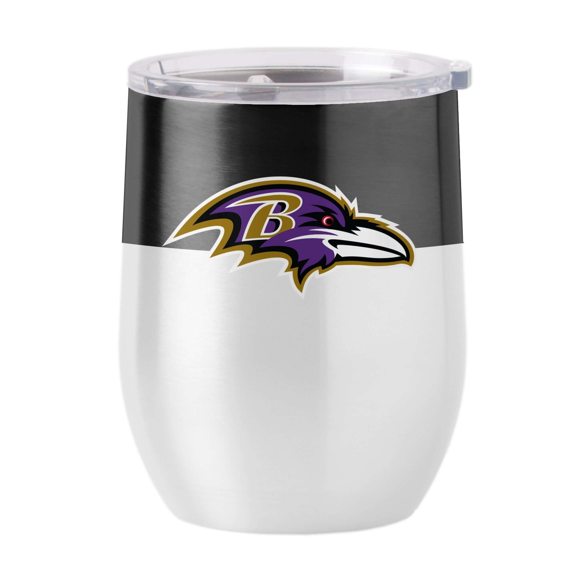 Baltimore Ravens Colorblock 16oz Stainless Curved Beverage - Logo Brands