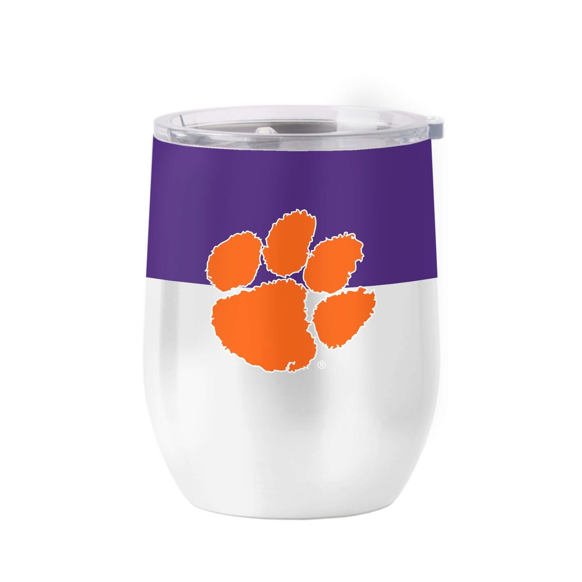 Clemson 16oz Colorblock Stainless Curved Beverage - Logo Brands