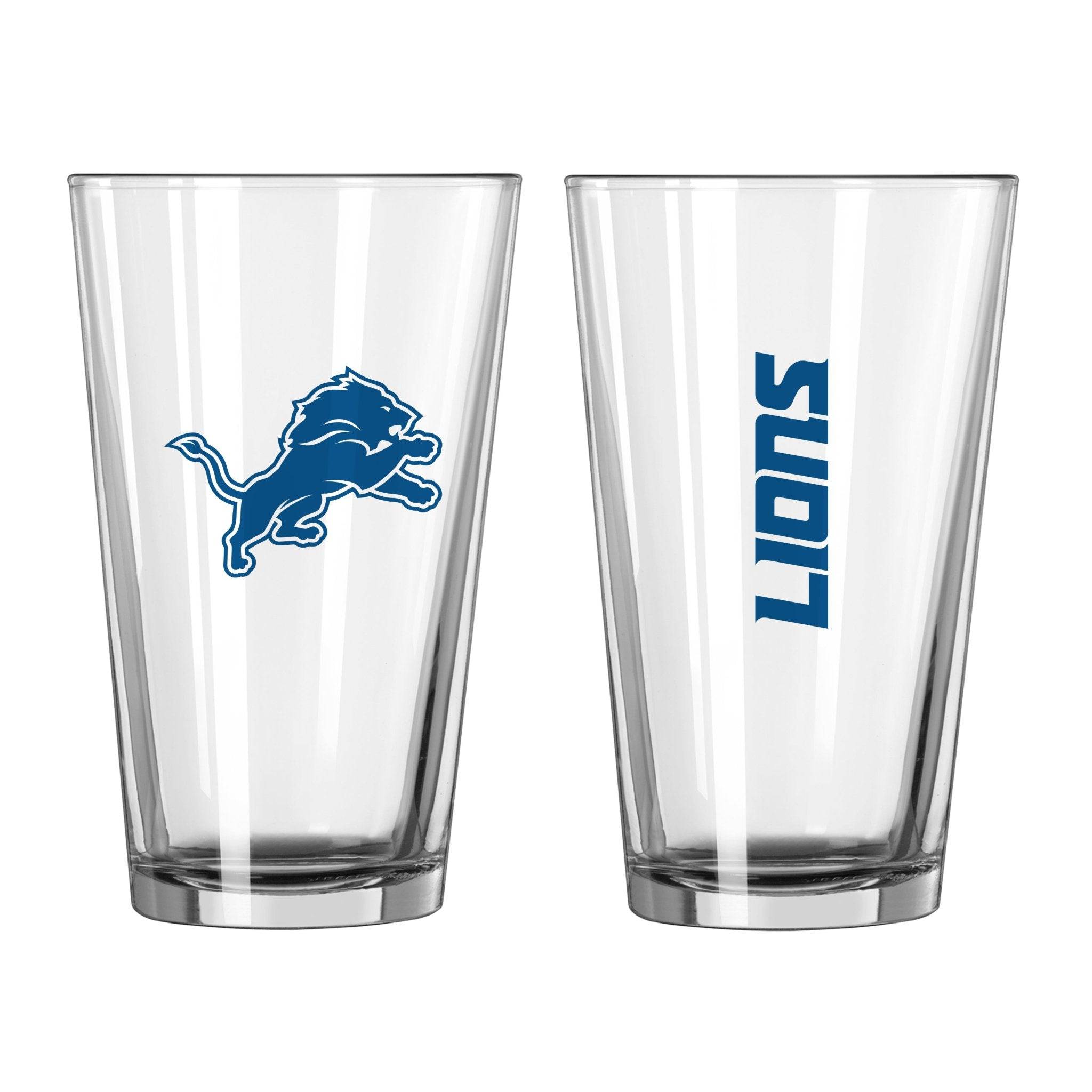 Detroit Lions 16oz Gameday Pint Glass - Logo Brands,Detroit Lions 16oz Gameday Pint Glass - Logo Brands