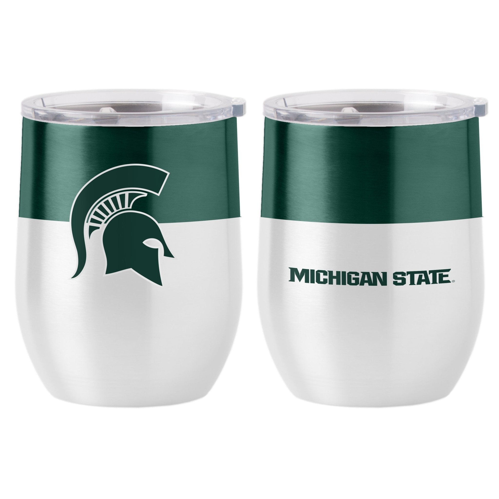 MI State Color Block 16 oz Stainless Curved Beverage - Logo Brands