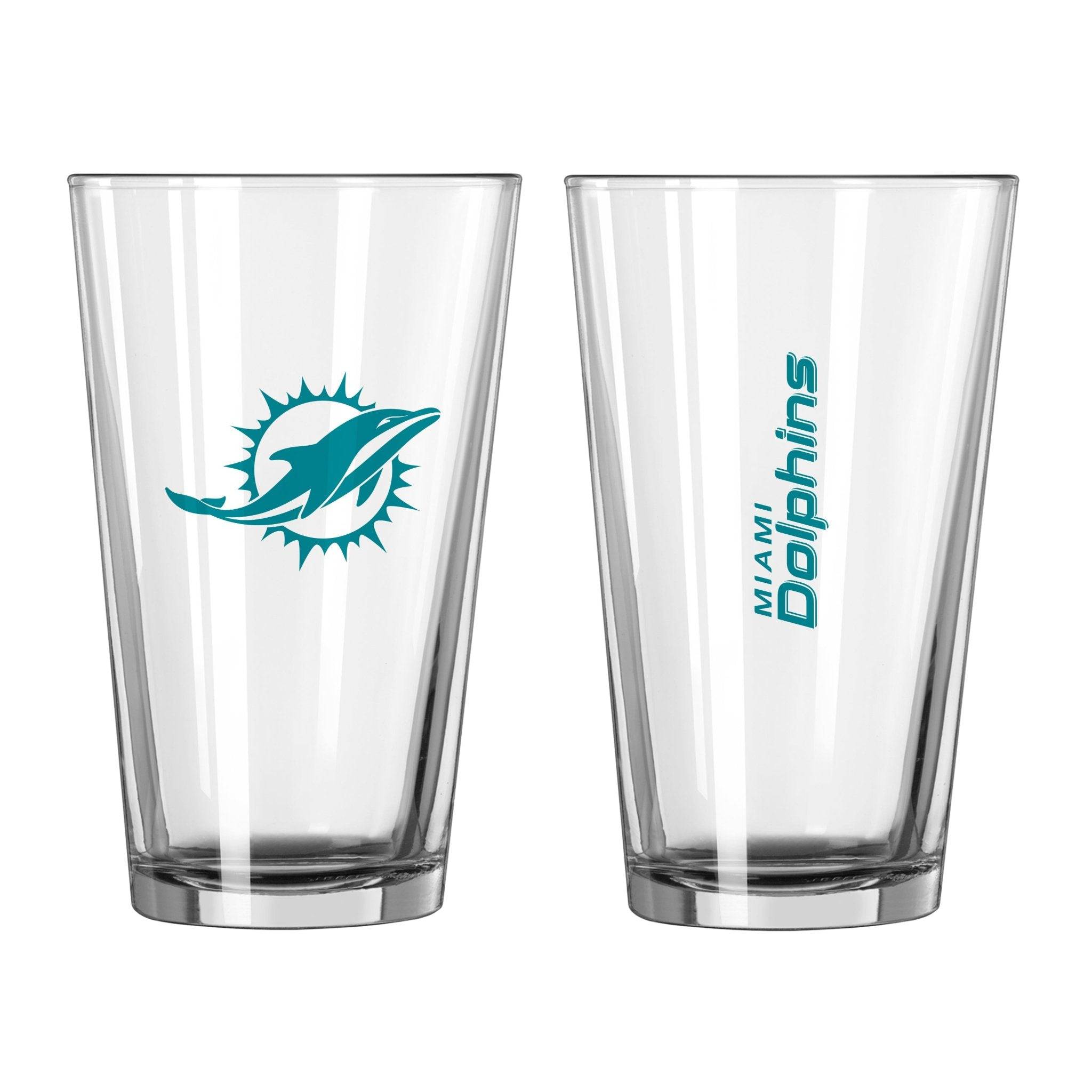 Miami Dolphins 16oz Gameday Pint Glass - Logo Brands,Miami Dolphins 16oz Gameday Pint Glass - Logo Brands