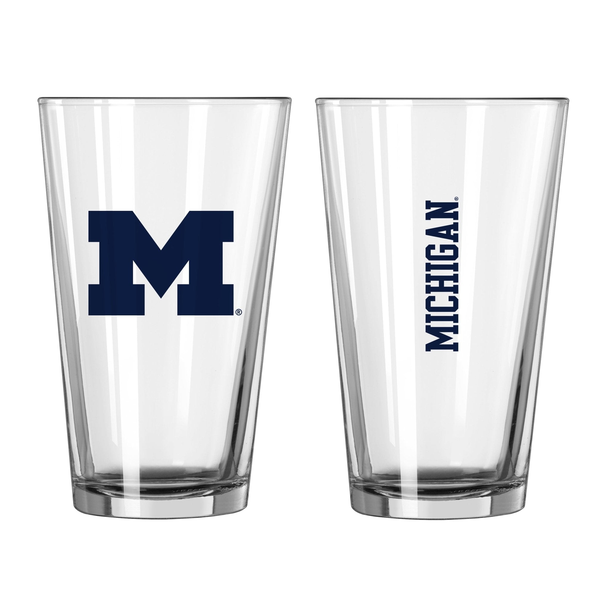 Michigan 16oz Gameday Pint Glass - Logo Brands,Michigan 16oz Gameday Pint Glass - Logo Brands