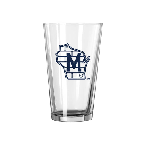 Product Image for Milwaukee Brewers State Outline 16 oz. Gameday Pint Glass