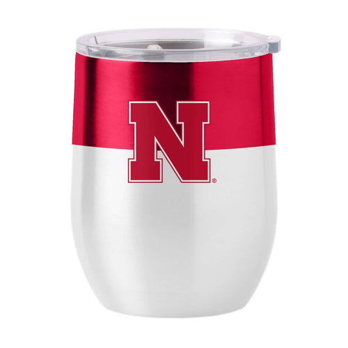 Product Image for Nebraska 16 oz. Colorblock Stainless Curved Beverage Tumbler