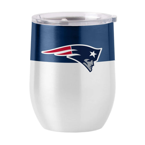 Product Image for New England Patriots 16 oz. Colorblock Stainless Curved Beverage Tumbler