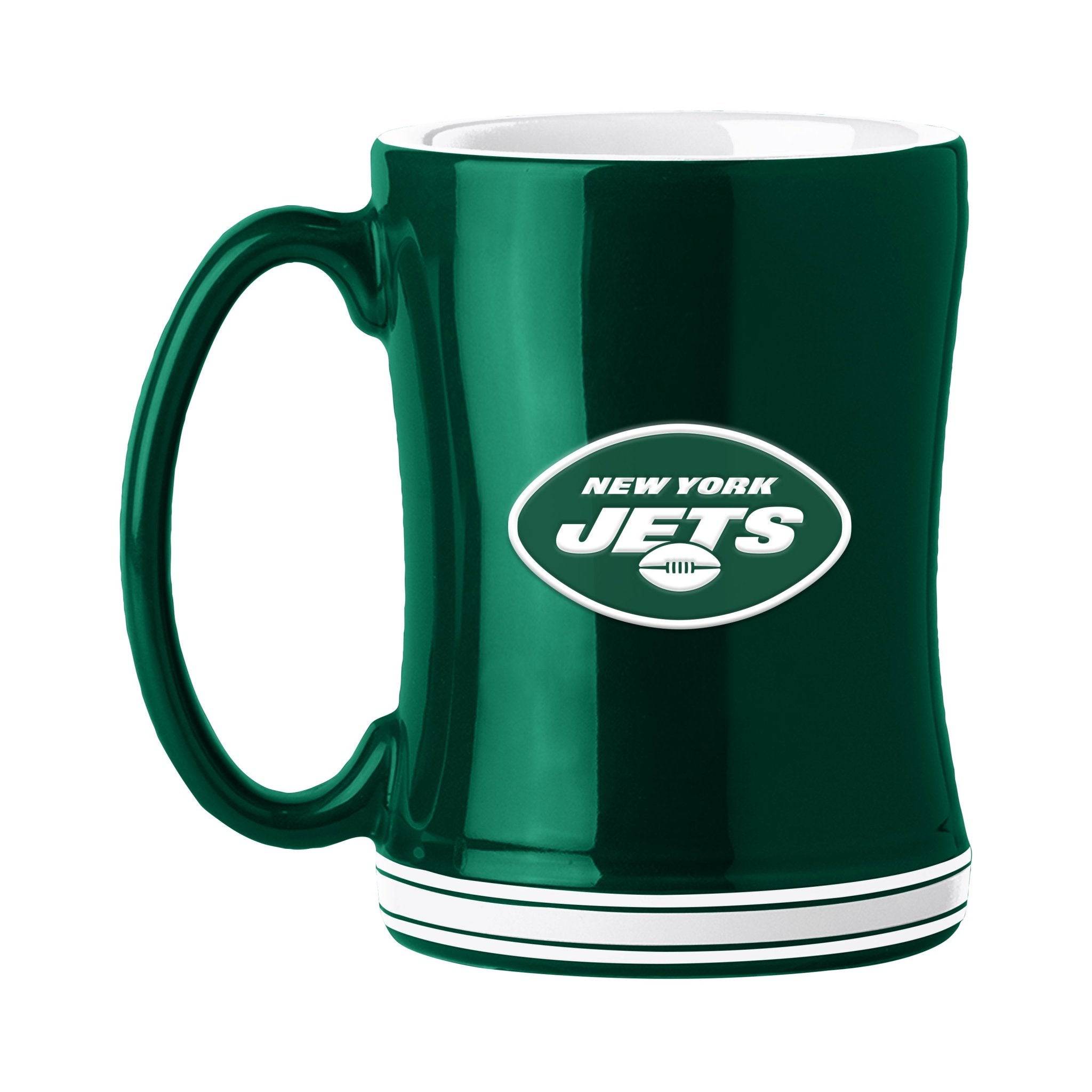 New York Jets 14oz Relief Mug - Logo Brands