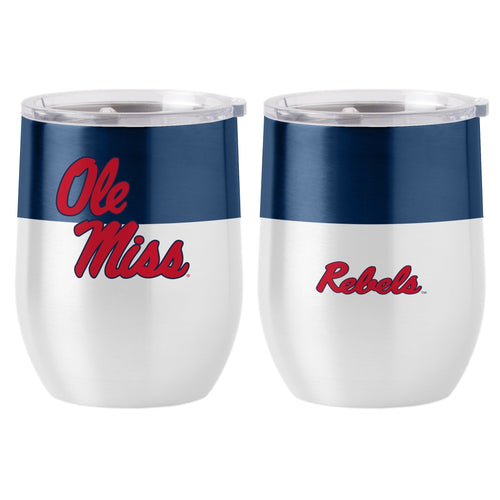 Product Image for Ole Miss 16 oz. Colorblock Stainless Curved Beverage Tumbler