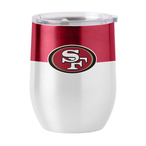 Product Image for San Francisco 49ers 16 oz. Colorblock Stainless Curved Beverage Tumbler