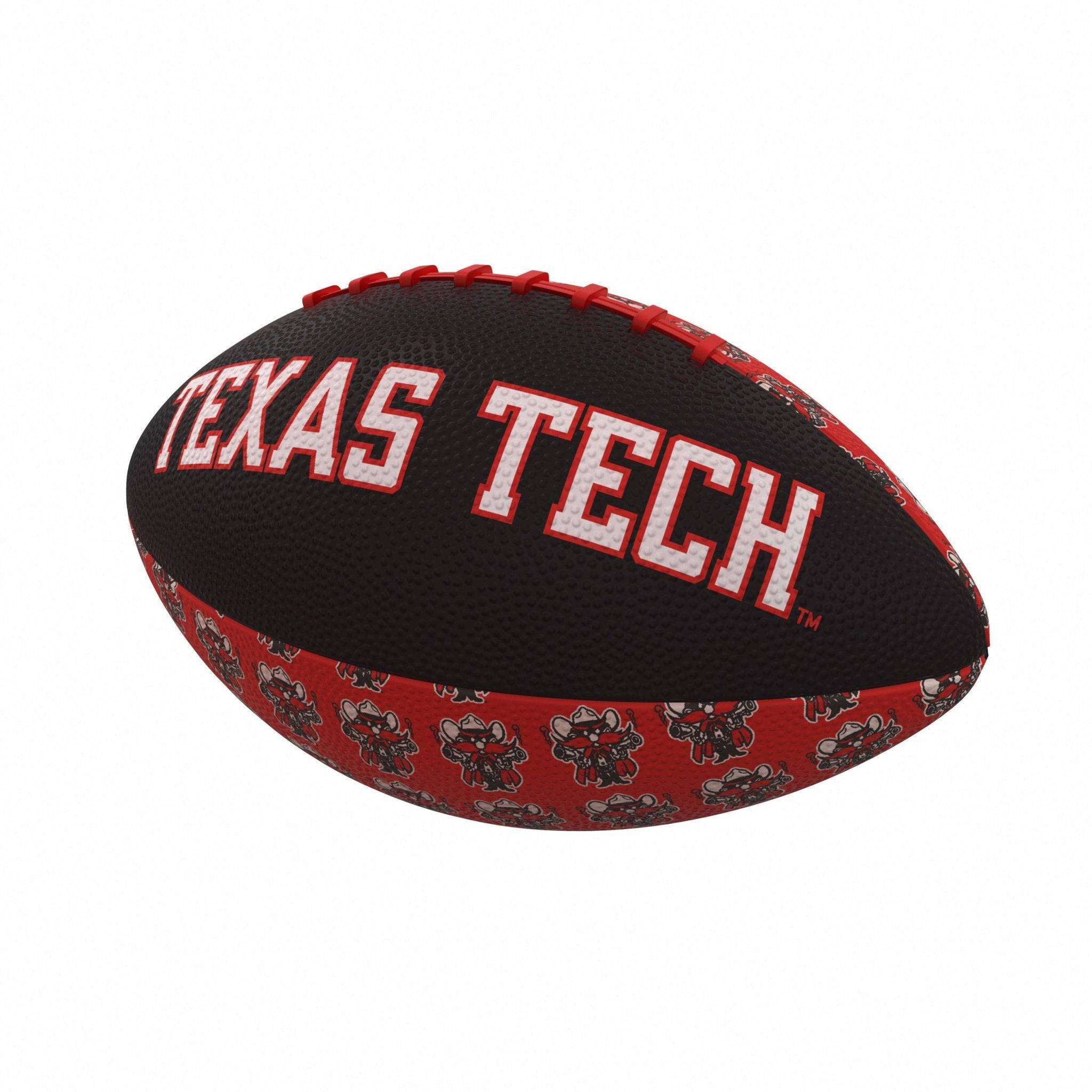 TX Tech Repeating Mini-Size Rubber Football - Logo Brands