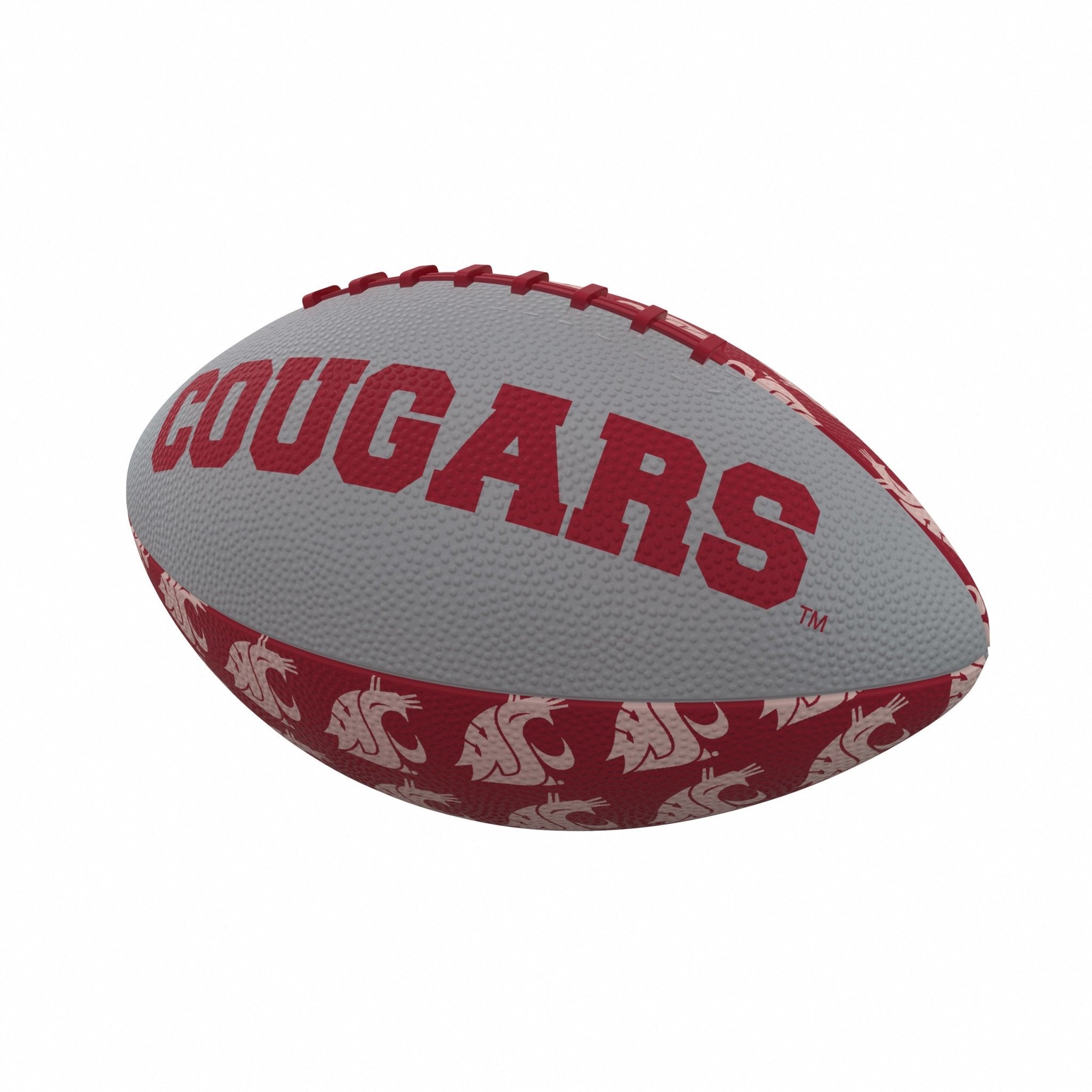 WA State Repeating Mini-Size Rubber Football - Logo Brands